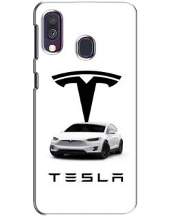 Чохол для Samsung Galaxy A40 2019 (A405F) з картинкою «Tesla White Style»