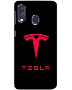 Чохол для Samsung Galaxy A40 2019 (A405F) з картинкою «Tesla Red Logo»