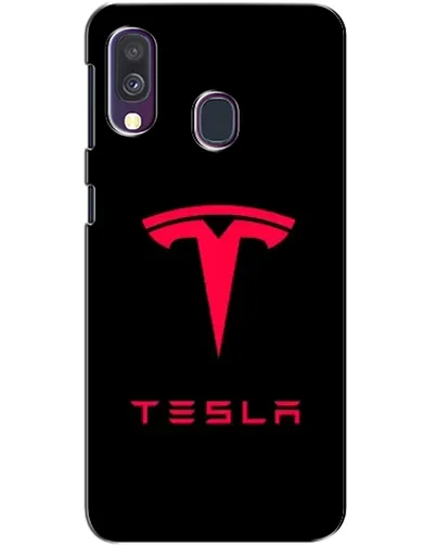 Чохол для Samsung Galaxy A40 2019 (A405F) з картинкою «Tesla Red Logo»