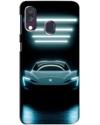 Чохол для Samsung Galaxy A40 2019 (A405F) з картинкою «Tesla в неоні»