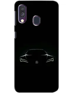 Чехол для Samsung Galaxy A40 2019 (A405F) с картинкой «Mercedes — силуэт авто»