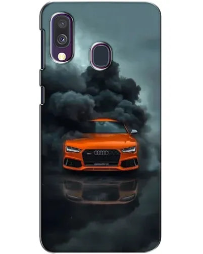 Чехол для Samsung Galaxy A40 2019 (A405F) с картинкой «Audi в облаках дыма»