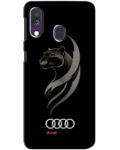 Чехол для Samsung Galaxy A40 2019 (A405F) с картинкой «Графика — пантера и Audi»