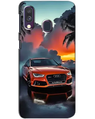 Чехол для Samsung Galaxy A40 2019 (A405F) с картинкой «Audi — закат»