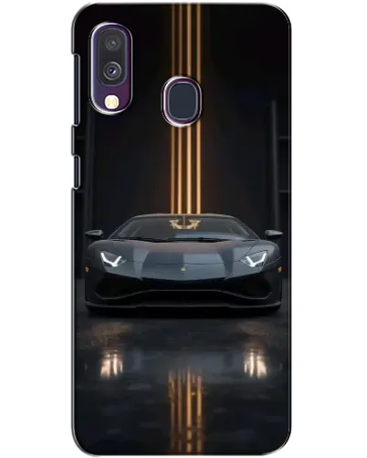 Чехол для Samsung Galaxy A40 2019 (A405F) с картинкой «Lamborghini золотые линии»