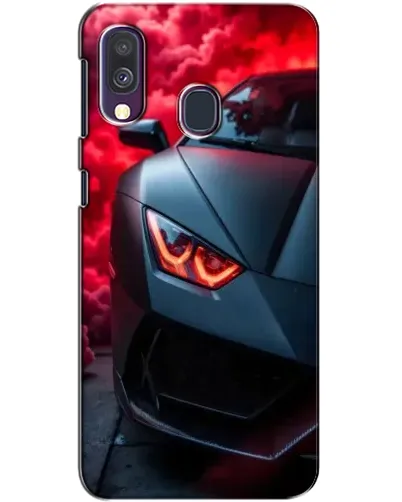 Чехол для Samsung Galaxy A40 2019 (A405F) с картинкой «Lamborghini красное сияние»