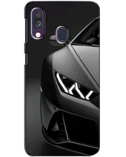 Чехол для Samsung Galaxy A40 2019 (A405F) с картинкой «Lamborghini фары детализация»