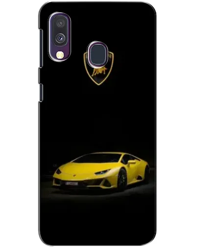 Чехол для Samsung Galaxy A40 2019 (A405F) с картинкой «Lamborghini желтый акцент»