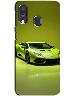 Чехол для Samsung Galaxy A40 2019 (A405F) с картинкой «Салатовый Lamborghini Huracan»