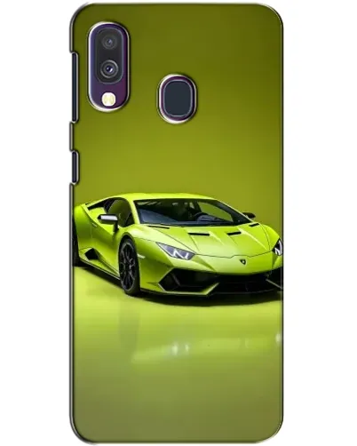 Чехол для Samsung Galaxy A40 2019 (A405F) с картинкой «Салатовый Lamborghini Huracan»