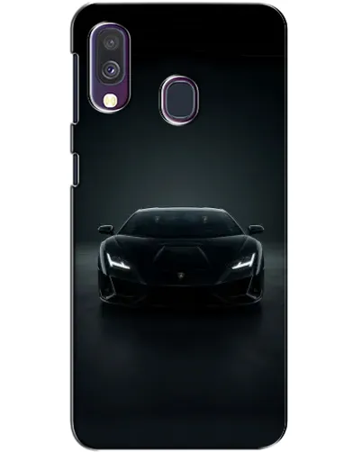Чехол для Samsung Galaxy A40 2019 (A405F) с картинкой «Черный Lamborghini Aventador»