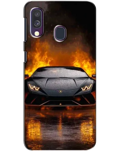 Чехол для Samsung Galaxy A40 2019 (A405F) с картинкой «Lamborghini в огне»