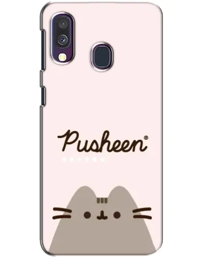 Чехол для Samsung Galaxy A40 2019 (A405F) с картинкой «Pusheen логотип» Чехол для Samsung Galaxy A40 2019 (A405F) с картинкой «Pusheen логотип»