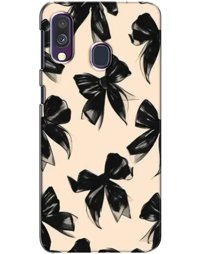 Чехол для Samsung Galaxy A40 2019 (A405F) с картинкой «Паттерн черные банты» Чехол для Samsung Galaxy A40 2019 (A405F) с картинкой «Паттерн черные банты»