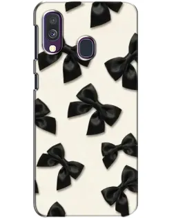 Чехол для Samsung Galaxy A40 2019 (A405F) с картинкой «Черные бантики»