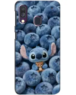 Чехол для Samsung Galaxy A40 2019 (A405F) с картинкой «Стич и голубика»