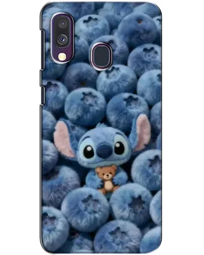 Чехол для Samsung Galaxy A40 2019 (A405F) с картинкой «Стич и голубика» Чехол для Samsung Galaxy A40 2019 (A405F) с картинкой «Стич и голубика»