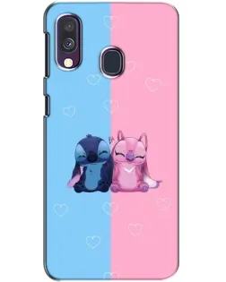 Чехол для Samsung Galaxy A40 2019 (A405F) с картинкой «Stitch и Angel Love»