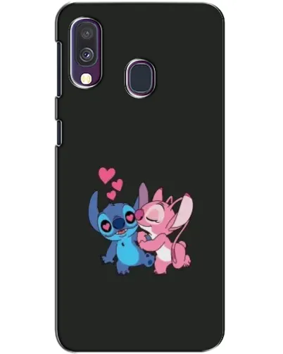Чехол для Samsung Galaxy A40 2019 (A405F) с картинкой «Анжел целует Стича» Чехол для Samsung Galaxy A40 2019 (A405F) с картинкой «Анжел целует Стича»