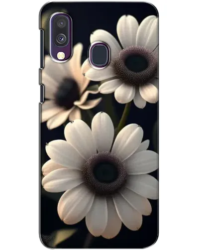 Чохол для Samsung Galaxy A40 2019 (A405F) з картинкою «Білі маргаритки макро»