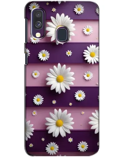 Чохол для Samsung Galaxy A40 2019 (A405F) з картинкою «Ромашки на фіолетовому»