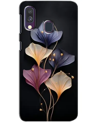 Чохол для Samsung Galaxy A40 2019 (A405F) з картинкою «Лілові квіти грації»