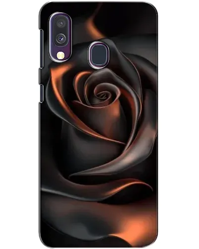 Чохол для Samsung Galaxy A40 2019 (A405F) з картинкою «Шовкова чорна троянда»