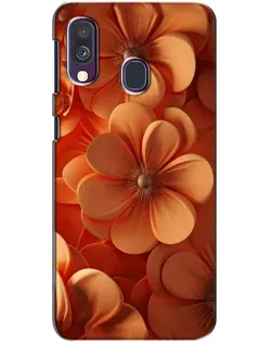 Чохол для Samsung Galaxy A40 2019 (A405F) з картинкою «Помаранчева макро квітка»