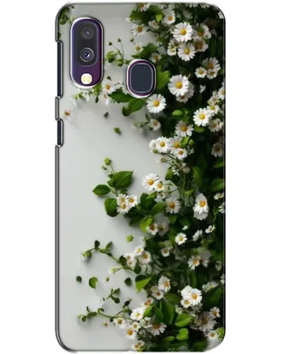 Чохол для Samsung Galaxy A40 2019 (A405F) з картинкою «Гілка дрібних білих квітів»
