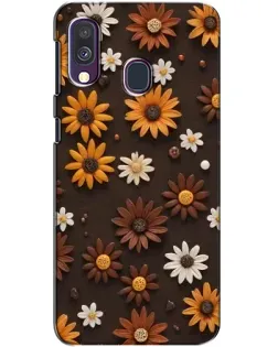 Чохол для Samsung Galaxy A40 2019 (A405F) з картинкою «Візерунок з маленьких соняшників»