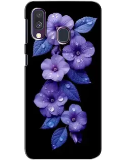 Чехол для Samsung Galaxy A40 2019 (A405F) с картинкой «Фиолетовые цветы с росою» Чехол для Samsung Galaxy A40 2019 (A405F) с картинкой «Фиолетовые цветы с росою»
