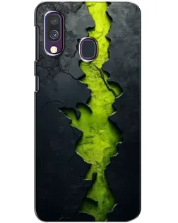 Чехол для Samsung Galaxy A40 2019 (A405F) с картинкой «Салатовый разлом скалы»