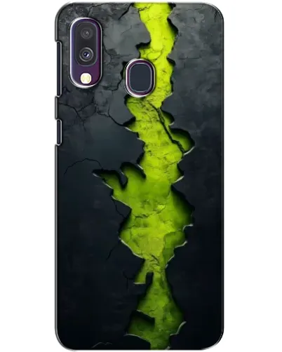 Чехол для Samsung Galaxy A40 2019 (A405F) с картинкой «Салатовый разлом скалы»