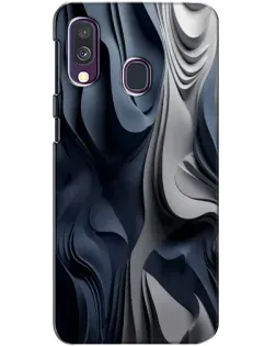 Чехол для Samsung Galaxy A40 2019 (A405F) с картинкой «Объемные синие складки»