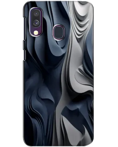 Чехол для Samsung Galaxy A40 2019 (A405F) с картинкой «Объемные синие складки»