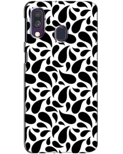 Чехол для Samsung Galaxy A40 2019 (A405F) с картинкой «Контрастные черные капли»