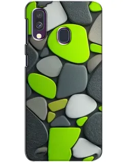Чехол для Samsung Galaxy A40 2019 (A405F) с картинкой «Яркая неоновая галька»