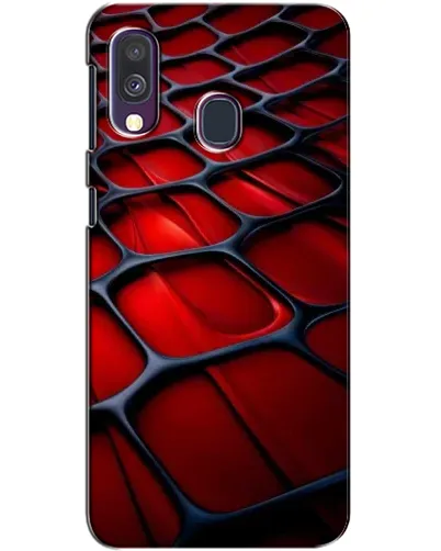 Чехол для Samsung Galaxy A40 2019 (A405F) с картинкой «Красная глянцевая сетка»