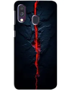 Чехол для Samsung Galaxy A40 2019 (A405F) с картинкой «Kрасная лавовая трещина»