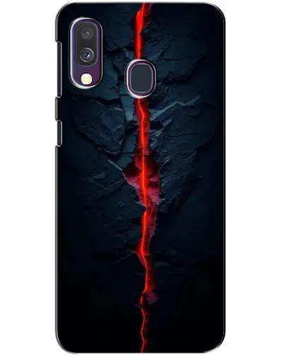 Чехол для Samsung Galaxy A40 2019 (A405F) с картинкой «Kрасная лавовая трещина»
