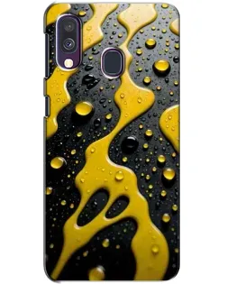 Чехол для Samsung Galaxy A40 2019 (A405F) с картинкой «Жидкое желтое золото»