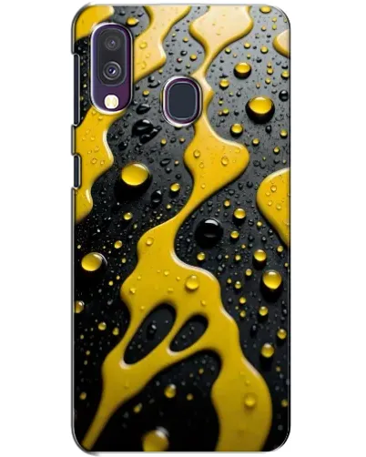 Чехол для Samsung Galaxy A40 2019 (A405F) с картинкой «Жидкое желтое золото»