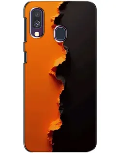 Чехол для Samsung Galaxy A40 2019 (A405F) с картинкой «Оранжевый разлом»