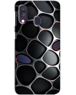 Чехол для Samsung Galaxy A40 2019 (A405F) с картинкой «Объемная темная решетка»