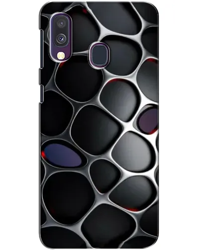 Чехол для Samsung Galaxy A40 2019 (A405F) с картинкой «Объемная темная решетка»