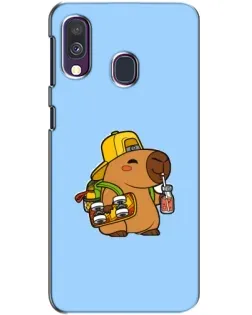 Чехол для Samsung Galaxy A40 2019 (A405F) с картинкой «Капибара на скейте»