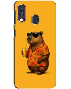 Чехол для Samsung Galaxy A40 2019 (A405F) с картинкой «Капибара на отдыхе»