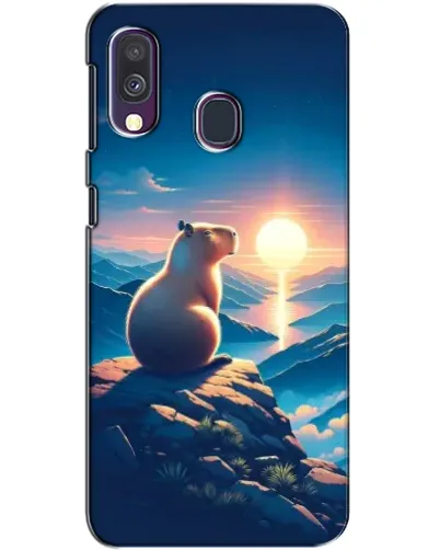 Чохол для Samsung Galaxy A40 2019 (A405F) з картинкою «Захід сонця з капібарою» Чохол для Samsung Galaxy A40 2019 (A405F) з картинкою «Захід сонця з капібарою»