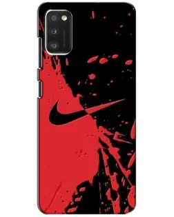 Чехол для Samsung Galaxy A41 (A415) с картинкой «Красные брызги Nike»
