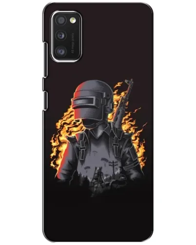 Чехол для Samsung Galaxy A41 (A415) с картинкой «PUBG — огненный силуэт»